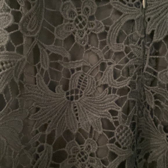 Navy blue lace dress - Mango - Picture 3 of 4